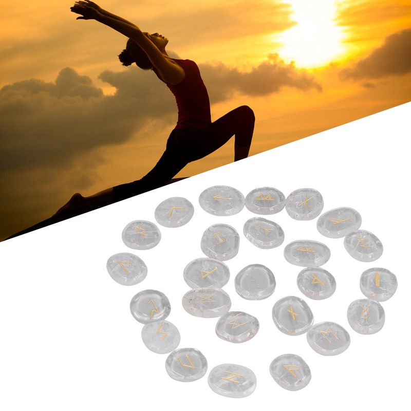 Rune Stones Fine Workmanship Stylish Appearance Small Volume White Crystal