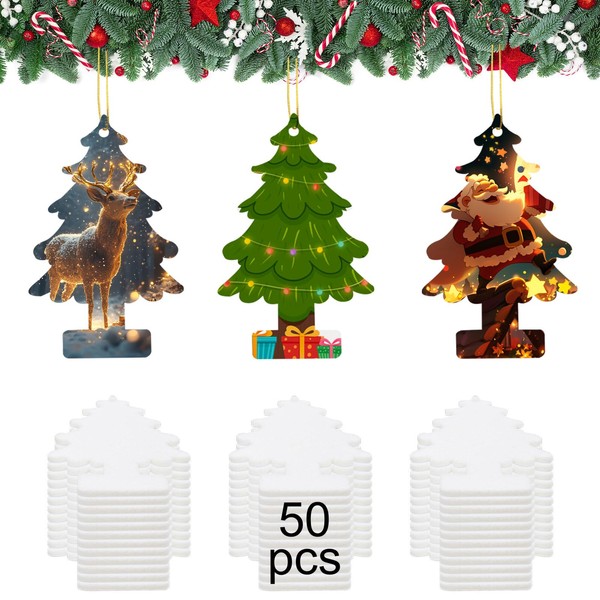 50 pcs Sublimation air fresheners Blanks ，Sublimation Blanks Products DIY