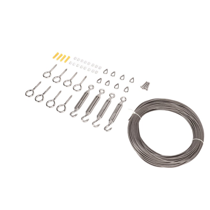 304 Stainless Steel Wire Rope Set with Hook Ring Screws