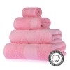 HOMESCAPES Pink Turkish Cotton Bath Towel Super Soft Thick &