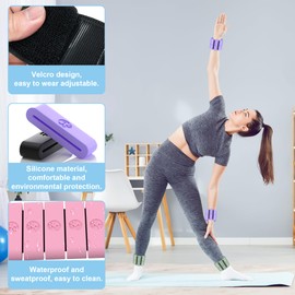 Sonkoloro Adjustable Wrist and Ankle Weights for Women Men, Leg Weights for Women 1 lb-1.3 lbs Each for Walking, Yoga, Dance, Barre, Gym Blush 2.6lb