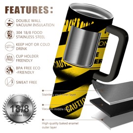 Equoza I Have No Filter Tumbler Gift for Men 40oz Tumbler with Handle Stainless Steel Travel Mug Double Wall Vacuun Insulated Cup with Lid and Straw (Pack of 1)