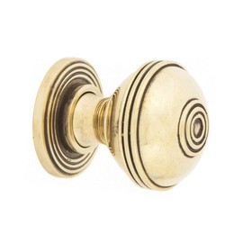 Infinity Decor Solid Brass Antique Old Style Beehive Bloxwich Reeded Cabinet Chest Knobs Pulls 6 Designs (Preston Large)