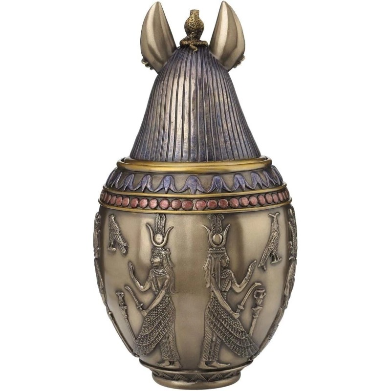 Veronese Rare Egyptian Anubis Dog Memorial Urn Canopic Jar Sculpture**WEL