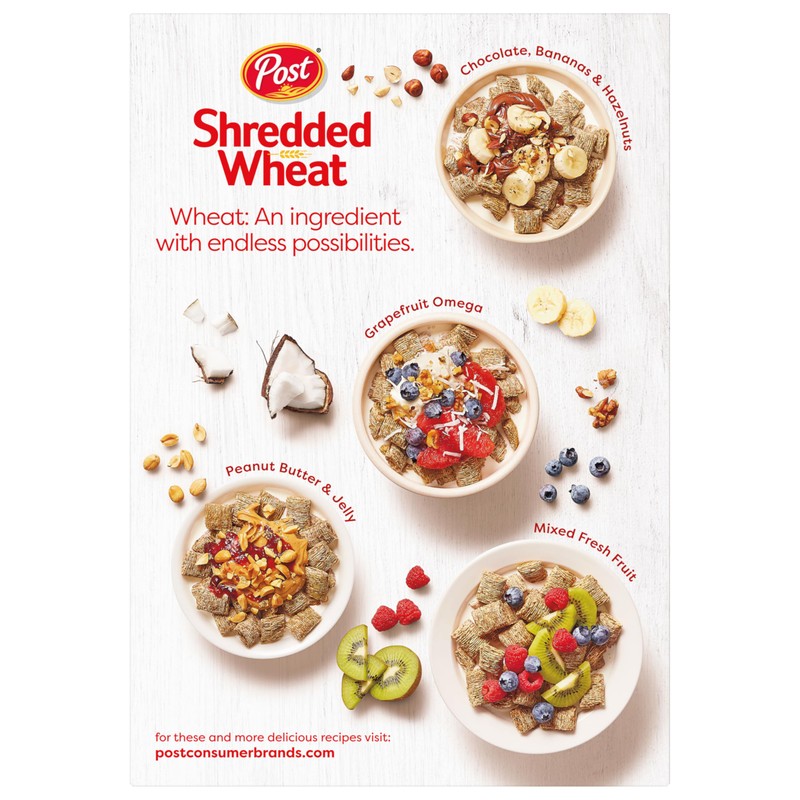 Post Wheat n Bran® Shredded Wheat, Breakfast Cereal, Excellent Source