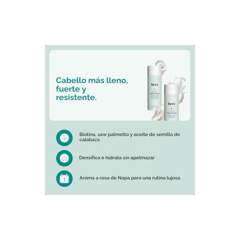 himshers HERS- Set de champú y acondicionador Triple Threat para