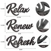 KOYILTD 3 Pieces Bathroom Decoration Wooden Bathroom Wall Sculptures Relaxation