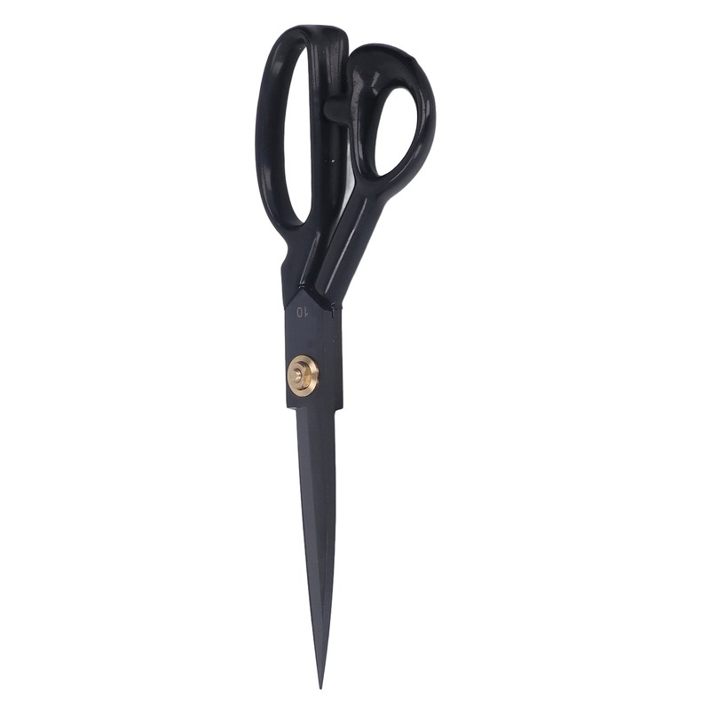 Sewing Scissors 10in Black High Manganese Steel Iron Ergonomic Curved