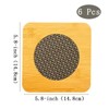 6 Pcs Bamboo Heat Insulation mat with Metal Mesh Non-Slip