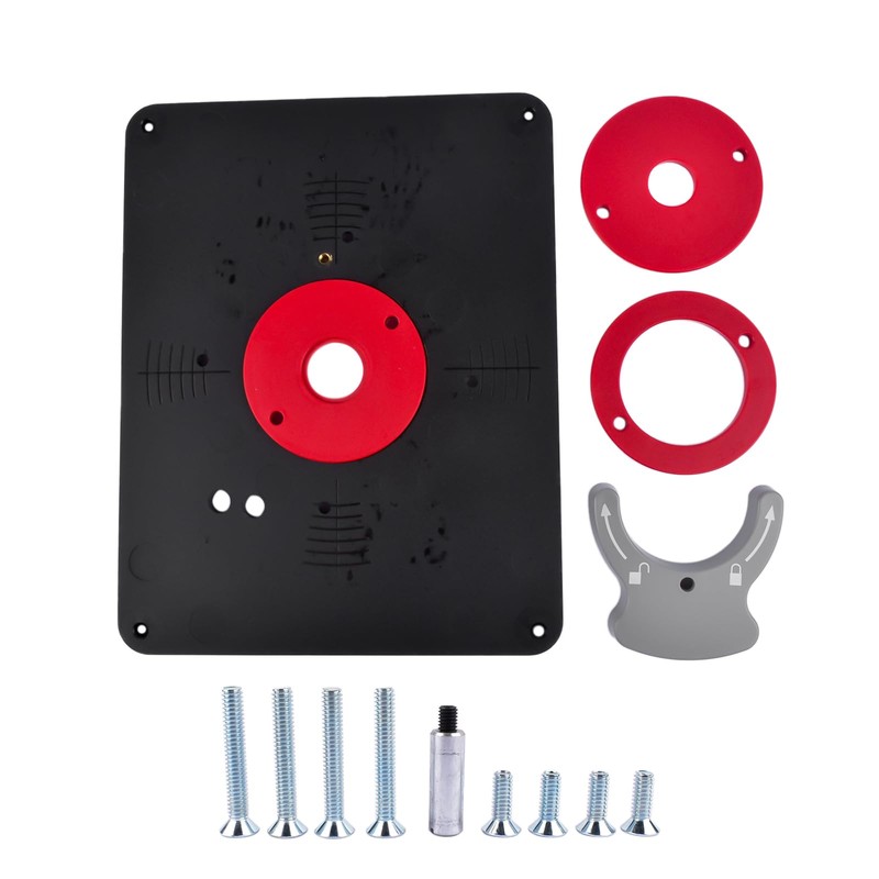 GLOSSY AUTO PARTS Predrilled Router Table Insert Plate Kit Replacement