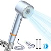 High Pressure Shower Head with Handheld, with Pause Switch 4