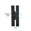 Renovators Supply Manufacturing H Cabinet Hinges 7 in. Black Wrought