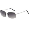 FLAWLESS EYEWEAR - Minimalist Medium Rectangular Sunglasses Clear Eyewear Spring
