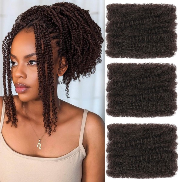 16Inch Afro Kinky Bulks Hair For Mini Twist Braiding 3