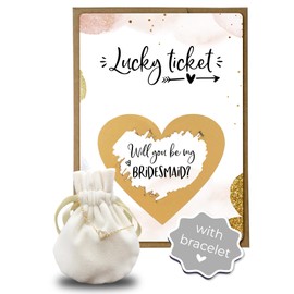 Jolicoon Will you be my bridesmaid scratch card with bracelet and craft envelope - Bridesmaid bracelet