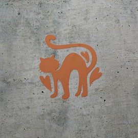 Decal Stickers of Cat Hearts (Nut Brown) (Set of 2) Premium Waterproof Decal Stickers for Laptop Phone Accessory Helmet Car Window Mug Tuber Cup Door Wall Decoration - BICVER1c72260NB0124