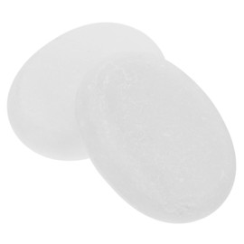 ORFOFE 2pcs White Marble Massage Stones Guasha Tool Face Hot Cold Compress Essential Oil Massage Therapy Set for Spa Home