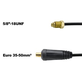 Welding Knight Tig Torch WP17V Air-Cooled Argon 150A Wtih 13FT Cable 35-50mm Plug Connector & 5/8-18" Lift TIG Torch