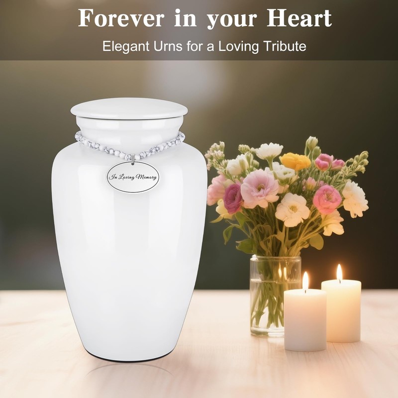 Abooxiu 10 Inches Cremation Urns for Human Ashes Ceramic Keepsake
