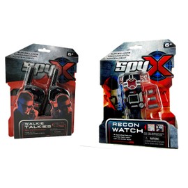 SpyX Walkie Talkies + Recon Watch - Double Agent Tool Set! 2 Pack of Walkie Talkies + an 8-in-1 Watch. Essential Items for Any Spy Gear Collection to Get The Job Done While Spying On The Enemy