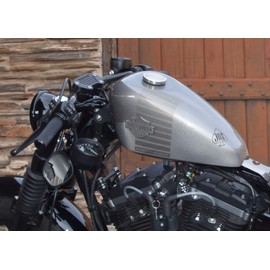 ♤ Handlebar Clamp for Indicator lights to fit Harley Sportster Iron roadster 48 72 and more! GLOSS BLACK ♧ Classic Style JBSporty