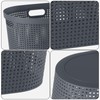Zerdyne 40 L Plastic Clothes Laundry Basket, 4-Pack Plastic Laundry
