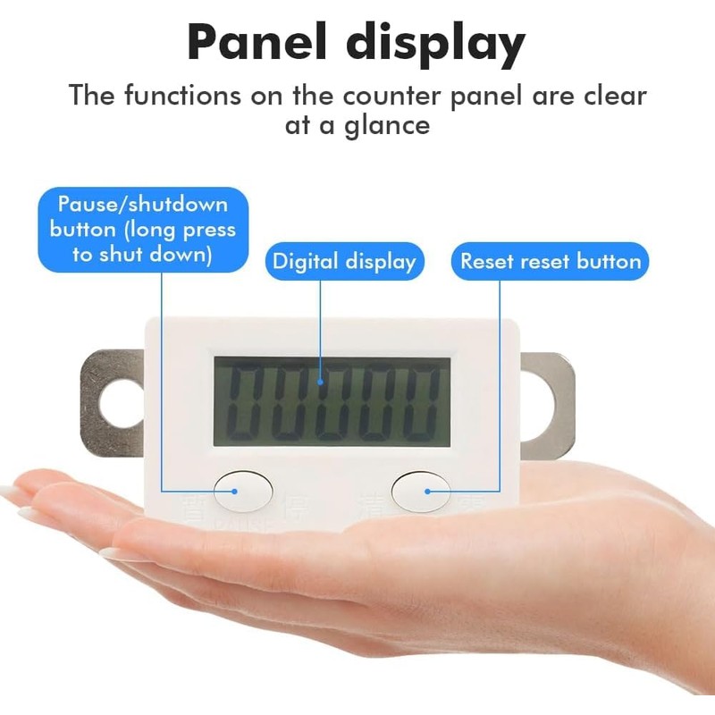 DEWIN Digital Counter, 5-Digit 0-99999 Electronic Counter LCD Digital Electronic