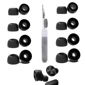 Vykyntow 8 Pairs Replacement Ear Tips Compatible with Technics EAH-AZ80, with 3 in 1 Cleaner Kit, Silicone Ear Tips (XS/S/M/L)