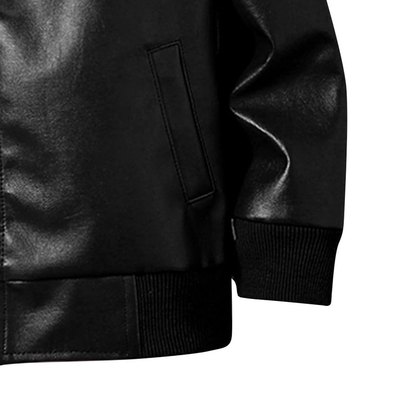 Nivne Tco Toddler Boy Leather Jacket - Stylish Black Drop
