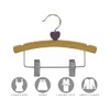 10 inch Baby Wooden Hanger with Clips 25 Pack, Kids