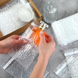 PerKoop 120 Pcs 4" x 5.5" Bubble Cushion Wrap Bags Bulk, Double Wall Bubble Cushion Wrap Pouches, Clear Bubble Bags Thickening Shockproof Bags for Shipping Packing Storage Moving