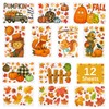 DC-BEAUTIFUL 153 Pcs Fall Window Clings, 12 Sheets Double Sided
