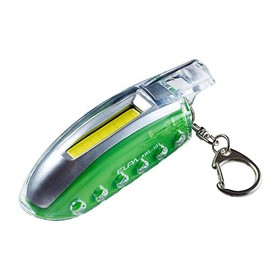 Elpa AWL-101 (G) LED Light with Whistle, Green, Approx. Width 1.1 x Height 3.6 x Depth 1.1 inches (29 x 91 x 27 mm), Maximum Value excluding key chain)