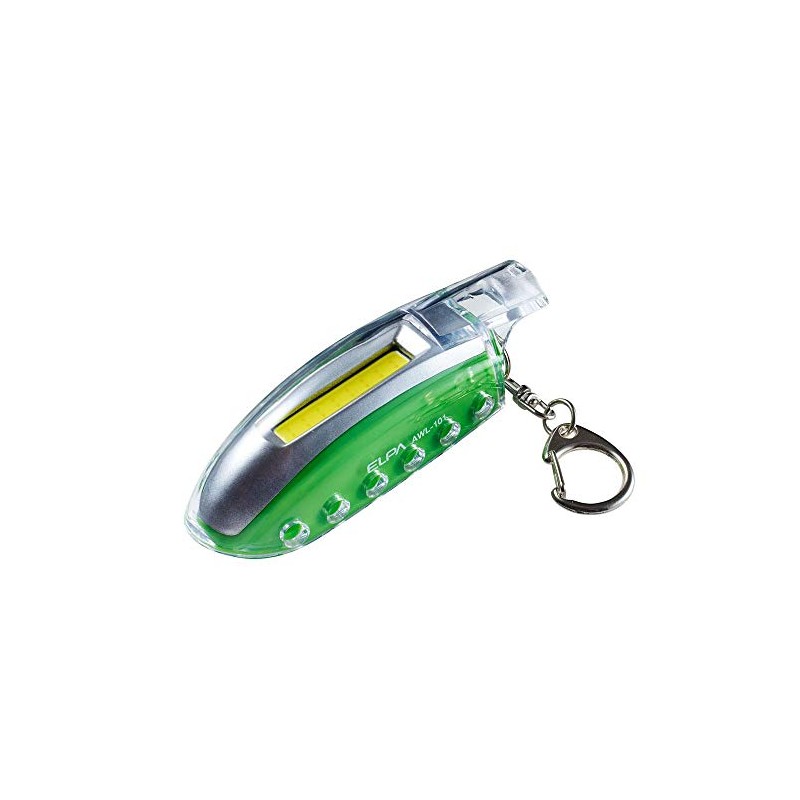Elpa AWL-101 (G) LED Light with Whistle, Green, Approx. Width