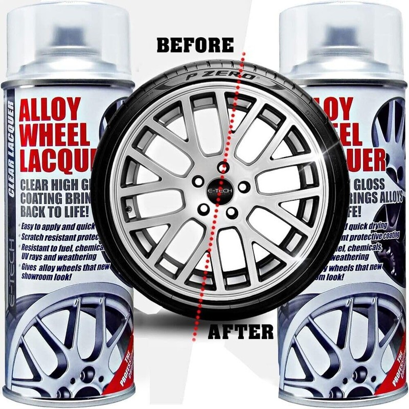 4TRESS E-TECH 2 x 400ml Clear Alloy Wheel Lacquer Chip