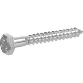 The Hillman Group 230018 Zinc Hex Lag Screw, 1/4" x 2-1/2", 100 Pieces