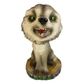 Ebros Gift Cries of The Night Howling Gray Wolf Direwolf with Green Eyes Bobblehead Figurine 3.75" Tall Lycan Timberwolf Bobble Head Statue