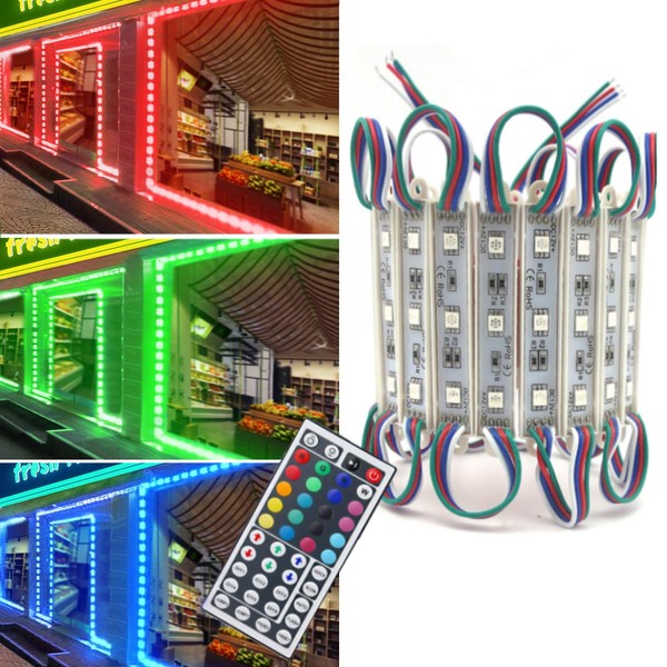 Storefront Lights LED Modules Lights LED Window Lights Waterproof Decorative Lights with Tape Adhesive for Store Business Advertising Signs 40PCS 5050 Strip Lights 20 Feet Pomelotree