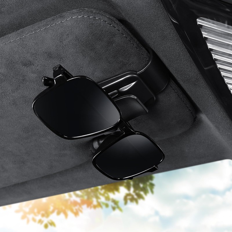 KAFANLIN 2 Pack Sunglass Holder for Car Visor Clip Eyeglass