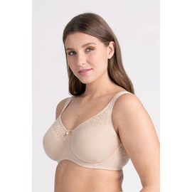 Miss Mary of Sweden Minimizer Underwired Bra Cotton Now Flatcup Beige