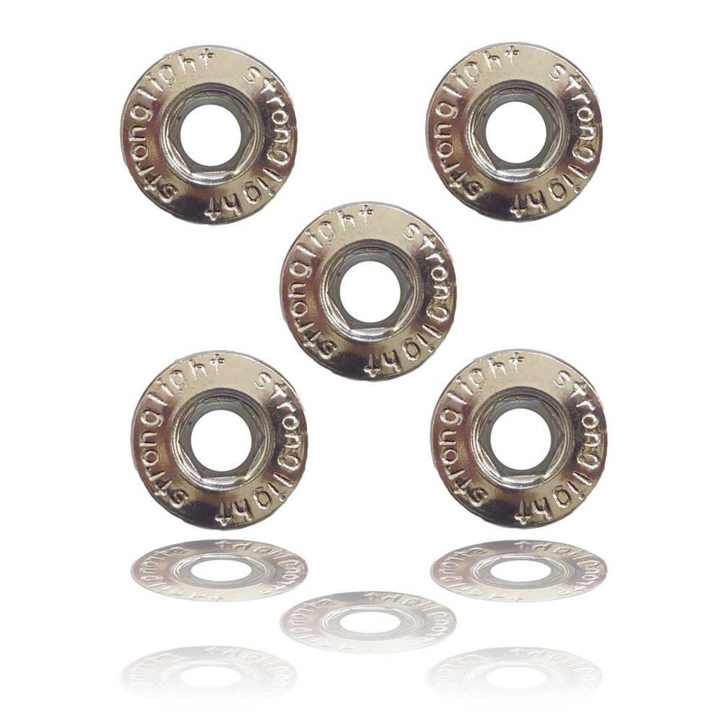 Stronglight Steel Chainring Bolt Kits Screws for Track Chainring, Silver
