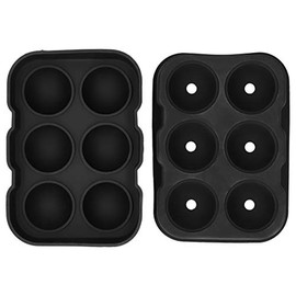 Molde de cubitos de hielo DIY de 6 cavidades Bandeja de molde para hacer bolas de hielo para Bar Fiesta Cóctel Uso Combo de moldes de hielo para whisk