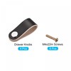 sourcing map Leather Drawer Pulls, 6.69" 4Pcs Surface Leather Furniture