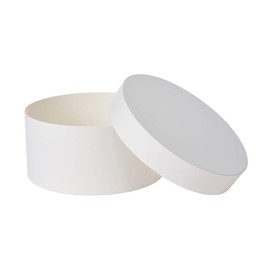 Tokyodo Circle Box, LL, White, Vase, Base, Paper Material, Gift Box, Inner Diameter Approx. 8.7 x Height 3.8 inches (22 x 9.8 cm)