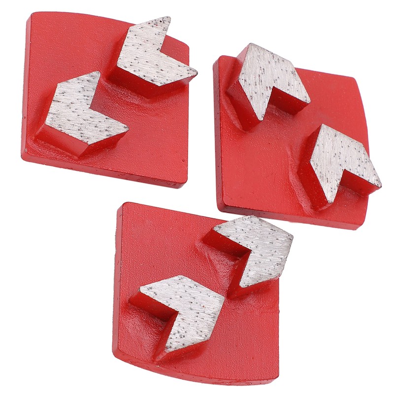3Pcs Diamond Grinding Shoes Dovetail Concrete Aggreesive Cutting 2 Arrow
