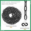 Keadic Black Plastic Barrier Chain, Plastic Chain Connectors with 20