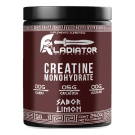 Creatina Suplemento Monohidratada Gladiator 250g Sabores Limón