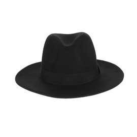 GEMVIE Men's Hat, Folded Hat, Felt Hat, Solid, Wide Brim Hat, Gentlemen's Hat, Formal, Soft Hat, Casual, All Seasons, Black