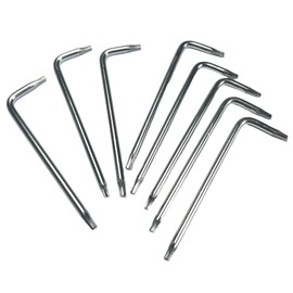 ZDingTech T8 Torx Bit Set, 8pcs T8 Torx Key, Anti Tamper Proof, S2 Steel, Chrome Plated, Long/Short Arm Design