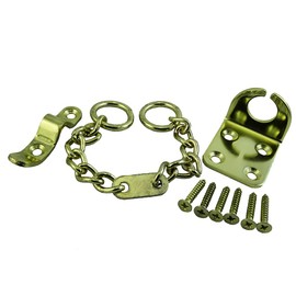 (2 Stück) Tür Kette Security Lock Wing + Schrauben Messing vergoldet